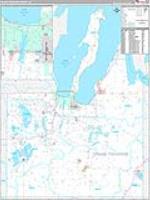 Grand Traverse, Mi Carrier Route Wall Map